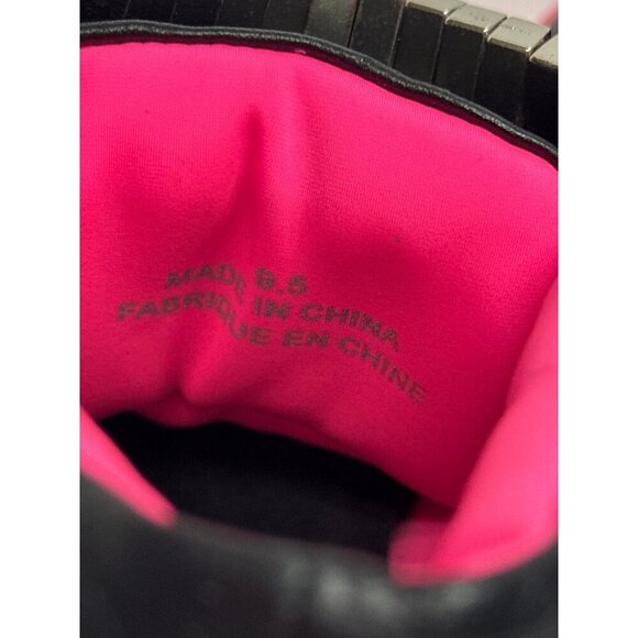 Jeffrey Campbell Ibiza Women's Sneaker Fashion  Pink Black Metal Zip Size 9.5 - Picture 9 of 10